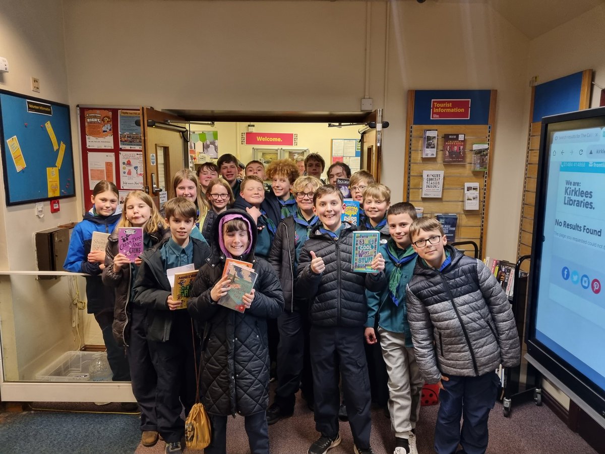 A big thank you to #Holmfirth Library for seeing us through our Librarian activity badge this evening!