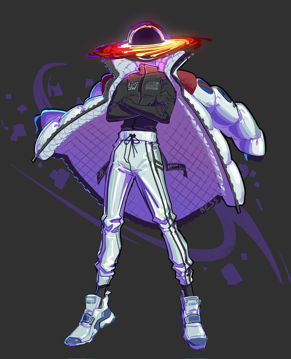 pants crossed arms solo jacket white pants halo 1boy  illustration images