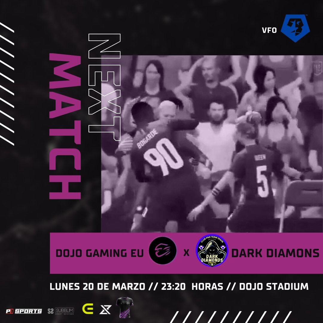 ⛩️ #CLUBESPRO ⛩️

 ⚪🟣MATCH DAY⚽🎮

Empezamos competiciones ! 

🏆 <a href="/PLGeFootBall/">PLG España</a>
🕒 22:40
🆚 <a href="/LagazosLegends/">💛Lagazos Legends🖤</a>

🏆 <a href="/VFOspain_ps/">VFOspain PS</a>
🕒 23:20
🆚 @DarkDiamondsfc
 
CASTEO DE <a href="/MiguelMelladoM1/">Michel Mellado</a> en VFO ,  23:20 JORNADA DE CASTEO 💻

twitch.tv/dojogamingeu

#GODOJO💜