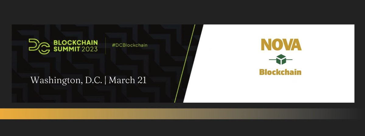 nvccblockchain's tweet photo. #novablockchain is super excited to join @DigitalChamber in Washington, DC to engage with policymakers and those shaping the future of #blockchain
#blockchainsummit #dcblockchain https://t.co/p73X0Vq0EI