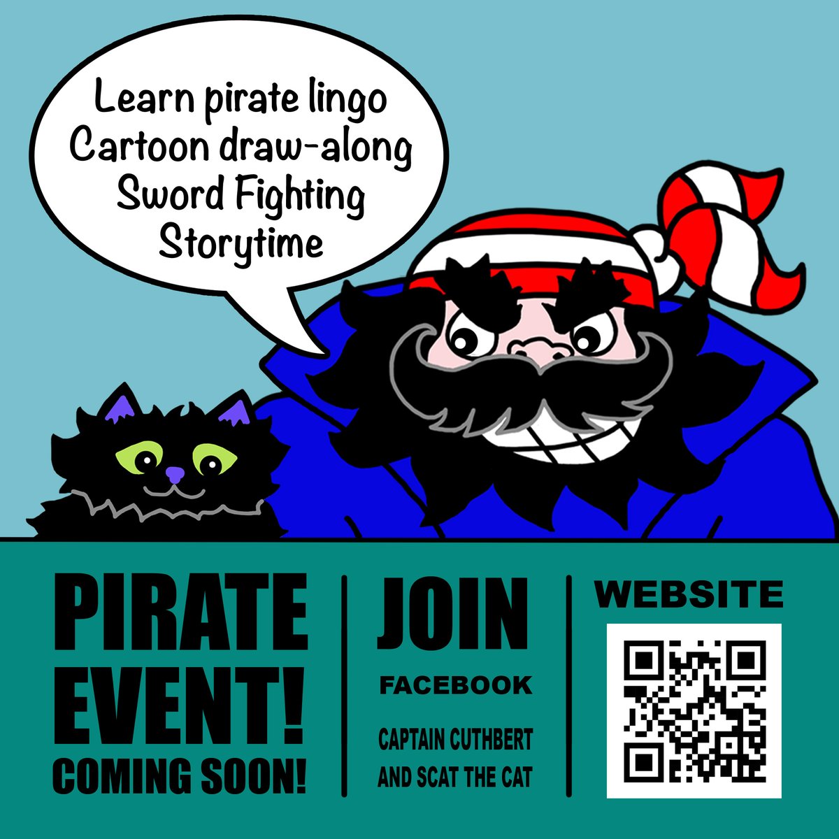 Date 2b confirmed 
Join Facebook  & or mailing list 4 updates facebook.com/CaptainCuthber…
Where #Glossop #Derbyshire 
Email
CaptainCuthbertandScattheCat@hotmail.com
Web
captaincuthbertscat.wixsite.com/website  
#pirate  #glossopdale #derbyshire #pirateevent #glossopevent #childrensevent #pirateevent