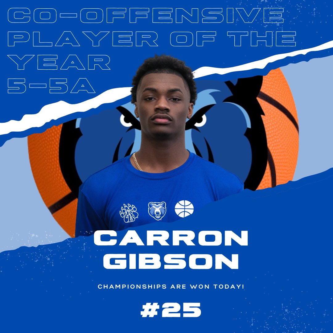Bear Basketball Head Coach Jason Porostovsky (@bhs_bsktball) on Twitter photo Congratulations to Carron Gibson on being named 5-5A CO-OFFENSIVE PLAYER OF THE YEAR! #CAWT <a href="/gibson2live/">Carron Gibson</a> Congratulations to Carron Gibson on being named 5-5A CO-OFFENSIVE PLAYER OF THE YEAR! #CAWT <a href="/gibson2live/">Carron Gibson</a>