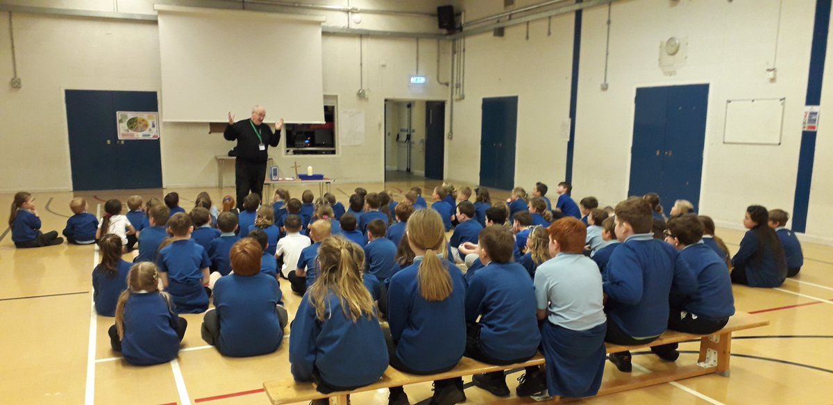 DeanCESchool's tweet photo. We were pleased to welcome Peter Ballard, the new Chair of the Board of Directors for @GoodShepherdMAT, into school to hold a collective worship and meet the children. https://t.co/rjjdyKAOjN