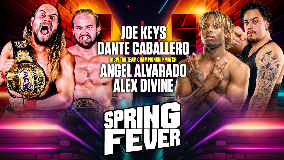 The #MCWProWrestling Tag Team Titles will be on the line Saturday April 8️⃣ when we return to @5thCoBrewing for Night 1️⃣ of the 2023 #MCWSpringFever Tour‼️ Join us in Perryville, #Maryland to see if Angel Alvarado & Alex Divine can gain the upset of their linktr.ee/mcwprowrestling…