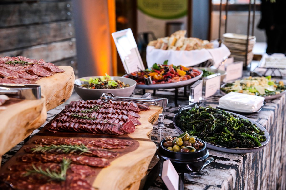 EntireEvents's tweet photo. Melons Catering greeted us with their scrumptious signature artisanal charcuterie board and a rainbow of beautifully presented salads. 

📸: @jimvetter  &amp; @MistiLayne 
#entiregetswild #IntoTheWild2023 #entireproductions #calacademy #exeperiencedesign #sanfrancisco https://t.co/k7N7iLlfbQ