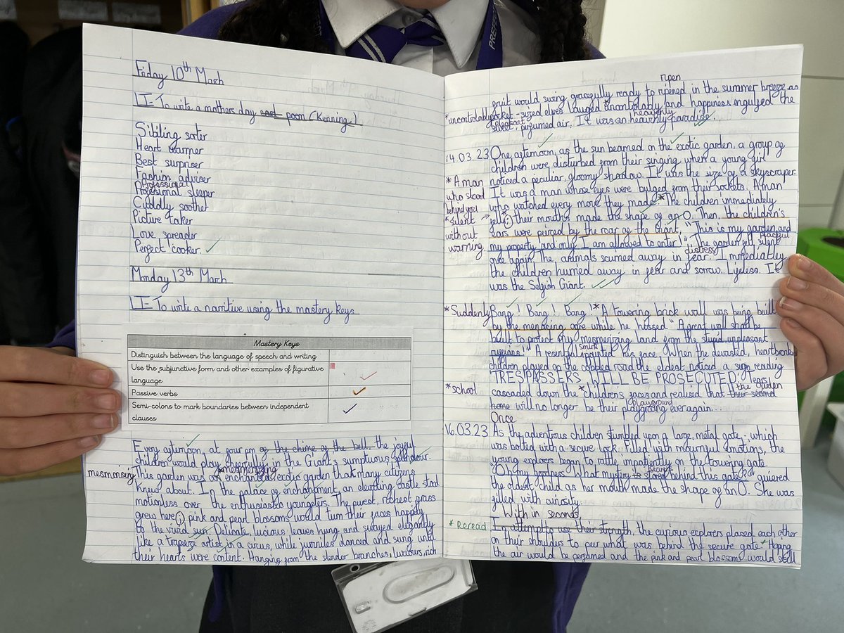 BirchwoodCE's tweet photo. Year 6 have been working SO hard over the last week to write their own narratives based on The Selfish Giant. What a joy they were to read!!! 📖 ✍️  Well done, Year 6! @TheLCUK #bcepsy6 #bcepswriting https://t.co/C4fg9TyyuC