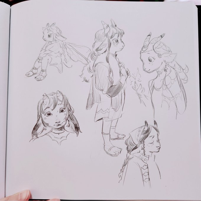They're inspired by gelfling and minish! And goats... 🧚‍♀️ I want to play around with their design more to make them more me 😊 