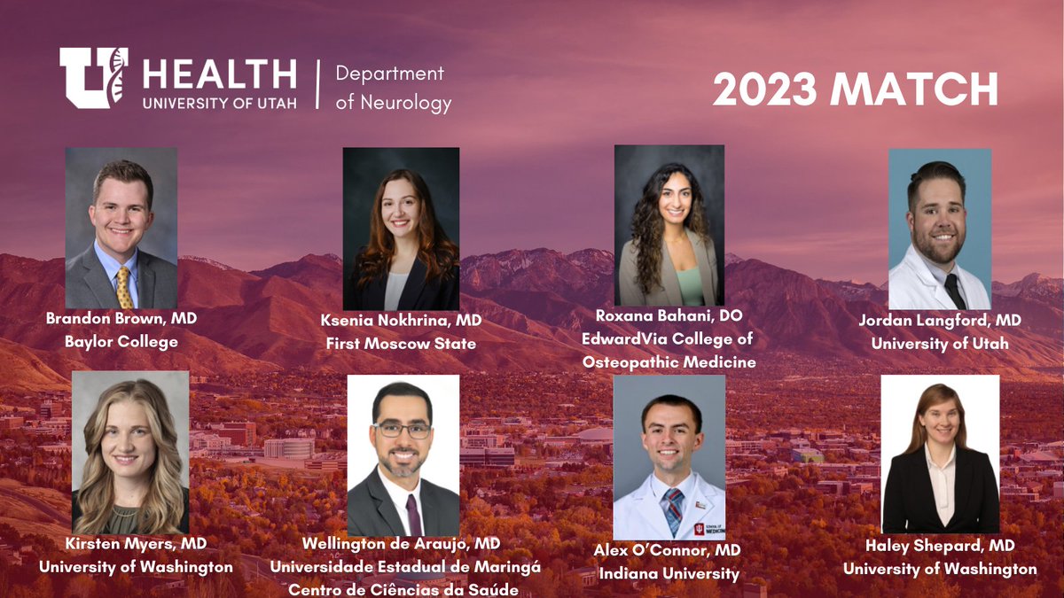 Please join us in welcoming our Class of 2027! We're happy to have you in the University of Utah neurology family❤️

#Match2023 #NeuroMatch #MatchDay