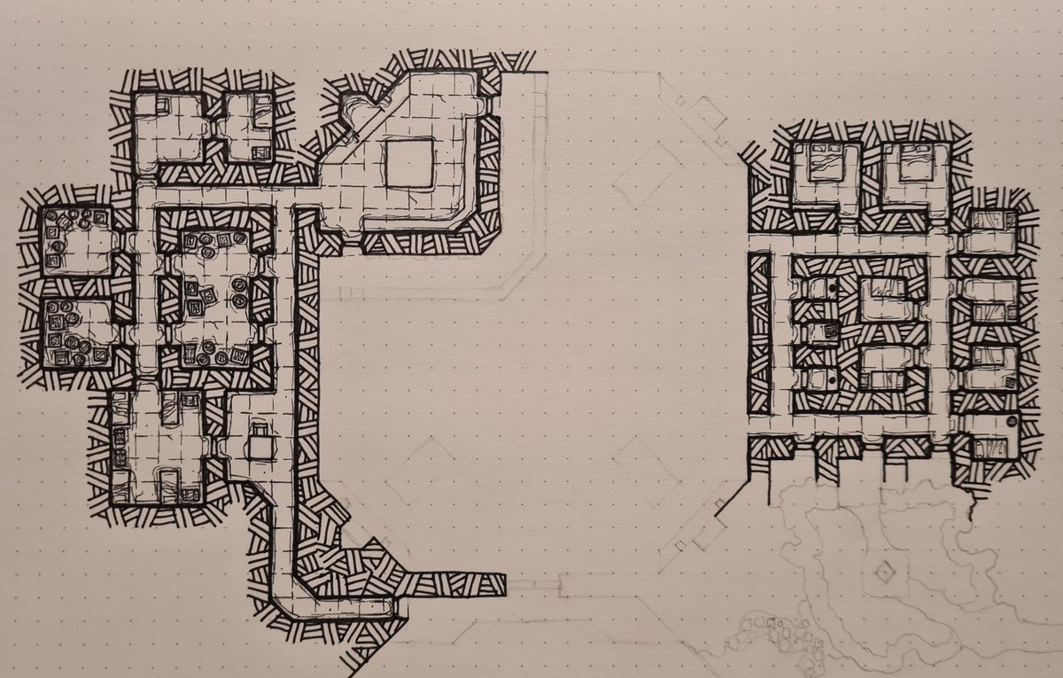 archalofax's tweet photo. Day 79 of #dungeon23 , the intact guest chambers are complete for the canalside tavern. Zombie patrons can be found wandering the corridors. Next onto the obelisk chamber.
Finished map packs are coming here
https://t.co/J831g2mmzw
#dnd #DodecaRPG #ttrpg #maps https://t.co/POHFuQA0Qg