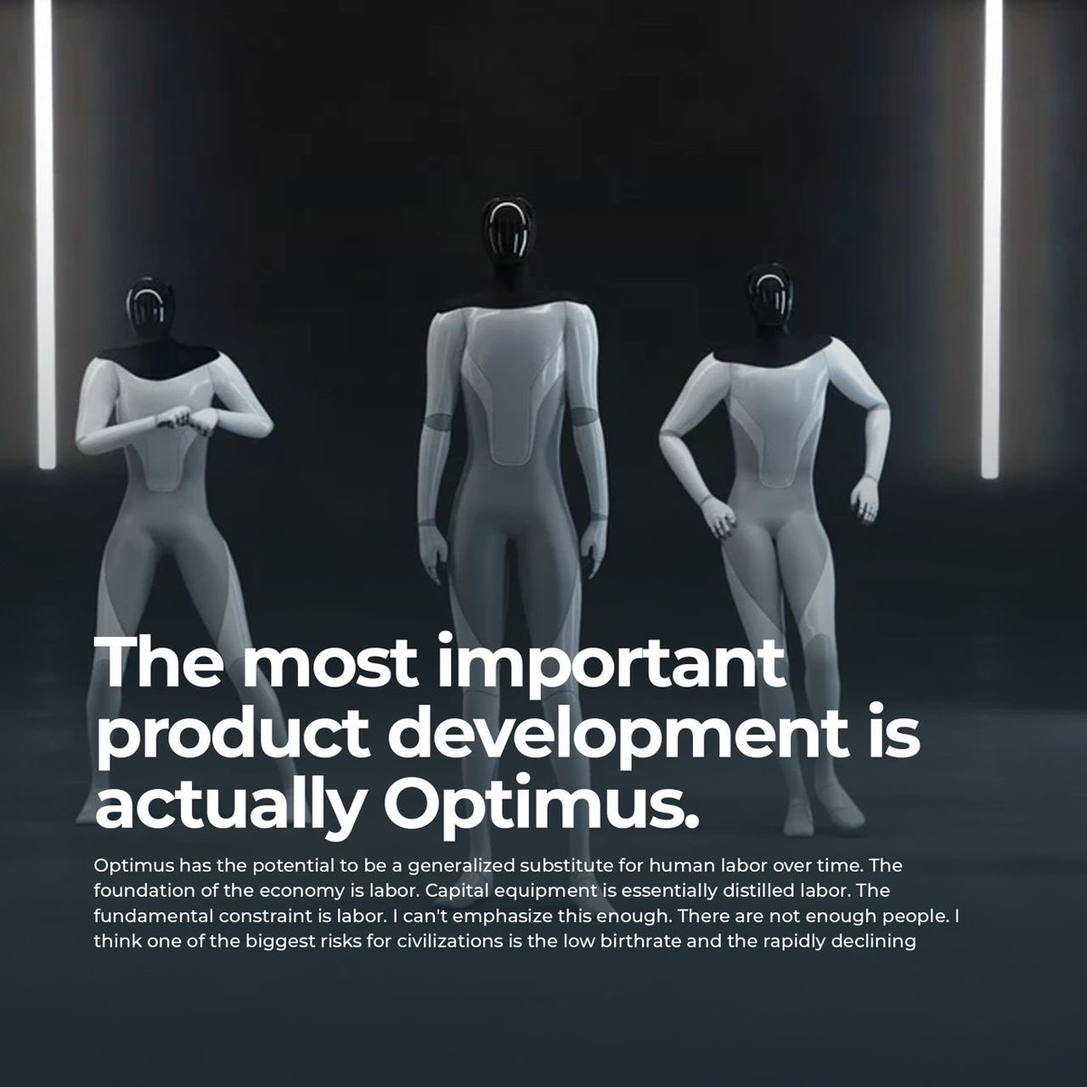 OptimusFanPage's tweet photo. @elonmusk @PeterDiamandis And #optimus will be at the forefront of it all! https://t.co/pSGkFio2QV