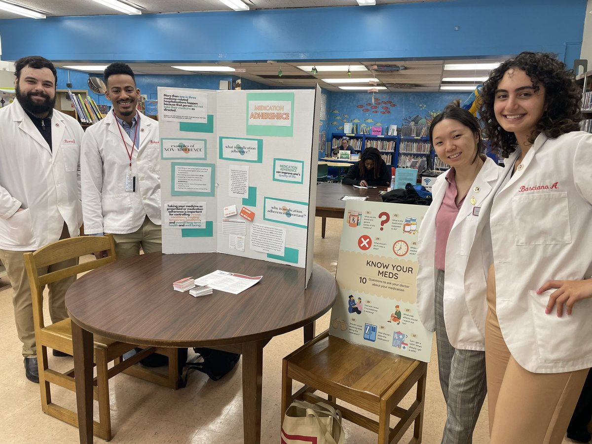 TUSP_SYF's tweet photo. Some of this weeks SYF events!
☑️Temple Internal Medicine Clinic
☑️Nicetown-Tioga Library
☑️ACME Bala Cynwyd
Thank you to all of our participating students, faculty, preceptors, and patients! Let’s continue to make a difference in the community 💪🏽💊 #temple #medadherence https://t.co/wD0vZS5k4E