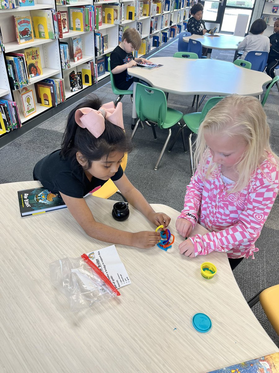 library_OESSCC's tweet photo. 🌉 The word of the week at OES is -strategy.  Students will learn about bridges this week in the library.  They will have to use strategies and teamwork to create a rainbow bridge to support a pot of gold!🌉 @Burns_StClair @sccboe #everystudentprepared #STEM #rainbowbridge #learn https://t.co/cKwSsbdxDQ