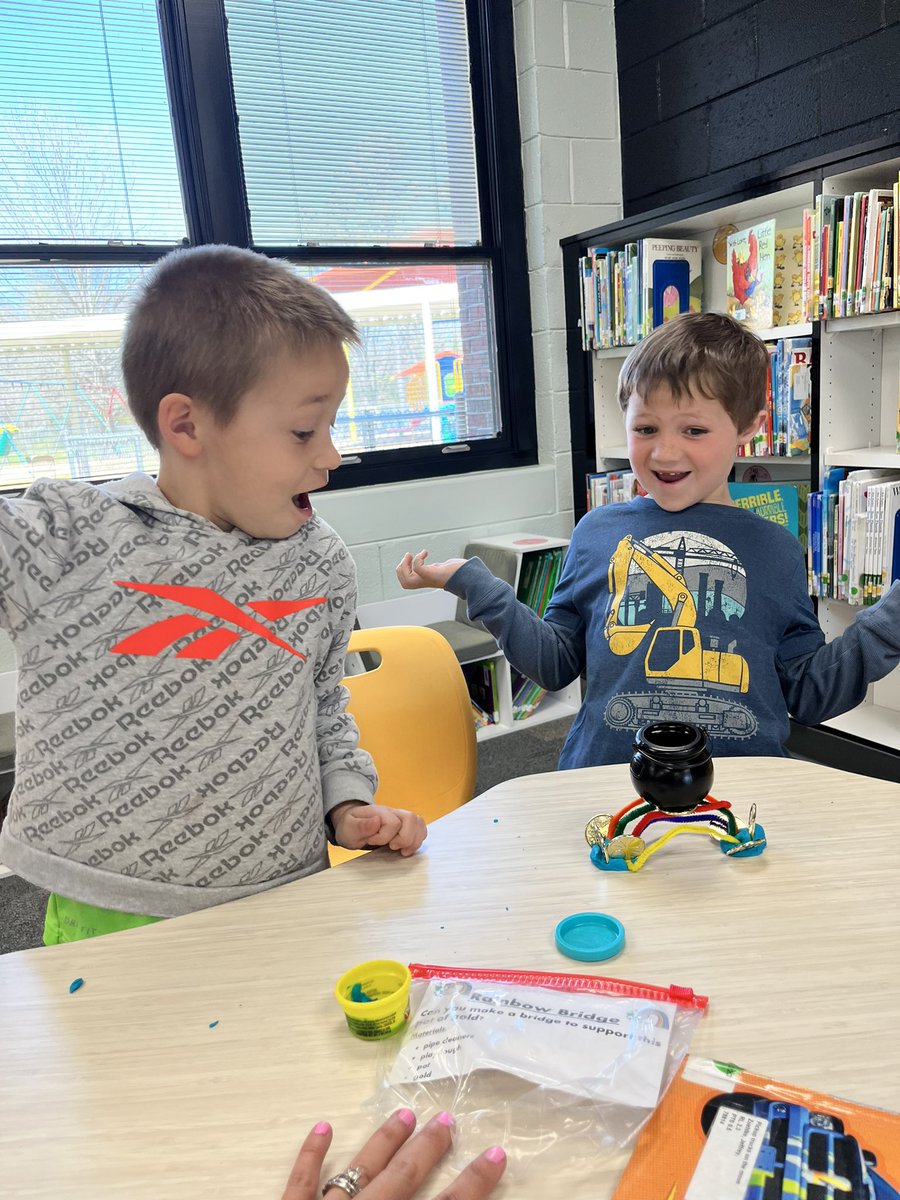 library_OESSCC's tweet photo. 🌉 The word of the week at OES is -strategy.  Students will learn about bridges this week in the library.  They will have to use strategies and teamwork to create a rainbow bridge to support a pot of gold!🌉 @Burns_StClair @sccboe #everystudentprepared #STEM #rainbowbridge #learn https://t.co/cKwSsbdxDQ