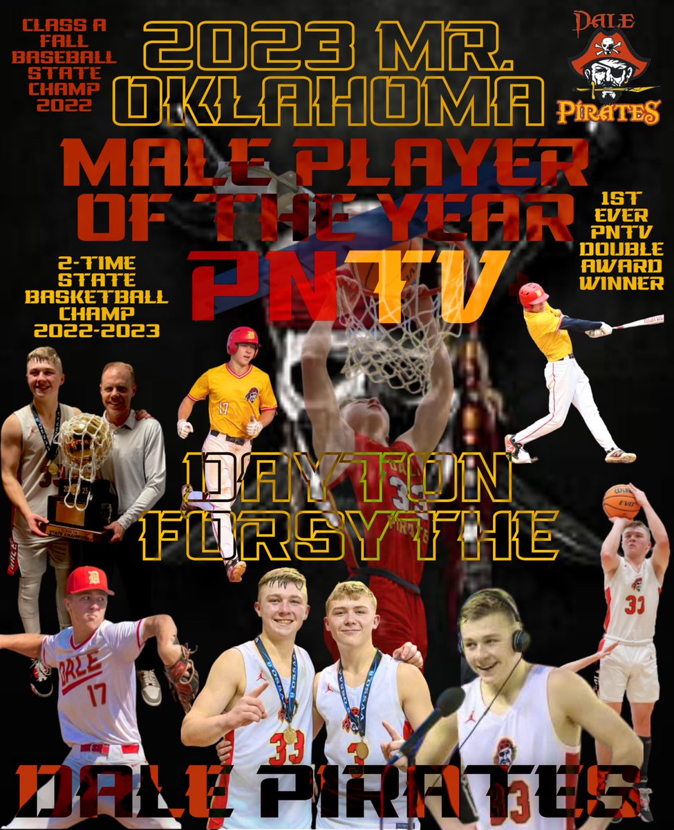 #OKPrepStory: Prep Nation's 2023 l
Male and Female Players of the Year. 

Mr. Oklahoma: <a href="/ForsytheDayton/">Dayton Forsythe</a> 
2x State Champ Basketball
Fall Baseball State Champ

Miss Oklahoma: <a href="/BradiHarman/">bradi harman ⚡️</a> 
Fast Pitch State Champ
Academic Slow Pitch State Champ

Tags: <a href="/PiratesDale/">Dale Pirate Athletics</a> <a href="/CyrilPirates/">Cyril High School</a>