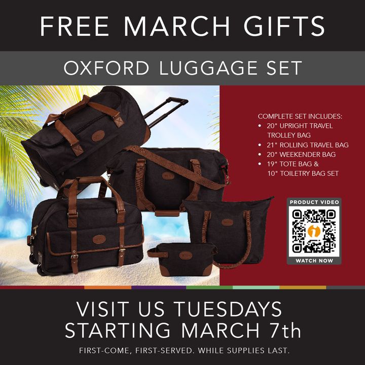 sandia_casino's tweet photo. Collect the next piece of the #BellaRusso #Oxford #LuggageSet tomorrow! π
Earn 200 points for your #FREE weekly #gift on Tues in #March! π
βΉοΈ https://t.co/WWFV1dJFNF
#sandia #sandiacasino #sandiaresort #casino #resort #earnandget #freebag #freegift #luggage #playersclub https://t.co/6NAelmRY2m