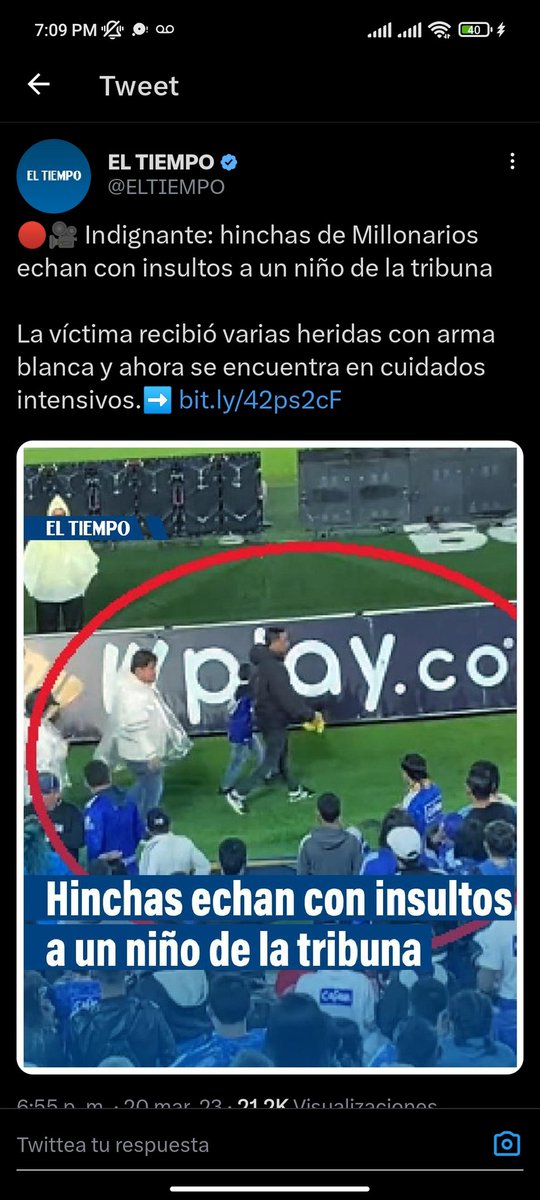 CMPunkVerde's tweet photo. El tiempo borró esta joyita dónde insinúa que los hinchas de Millos apuñalaron al niño jajajajajajajaja
@ELTIEMPO
Cojan seriedad jajajajajaja https://t.co/FjQ42nkn4r