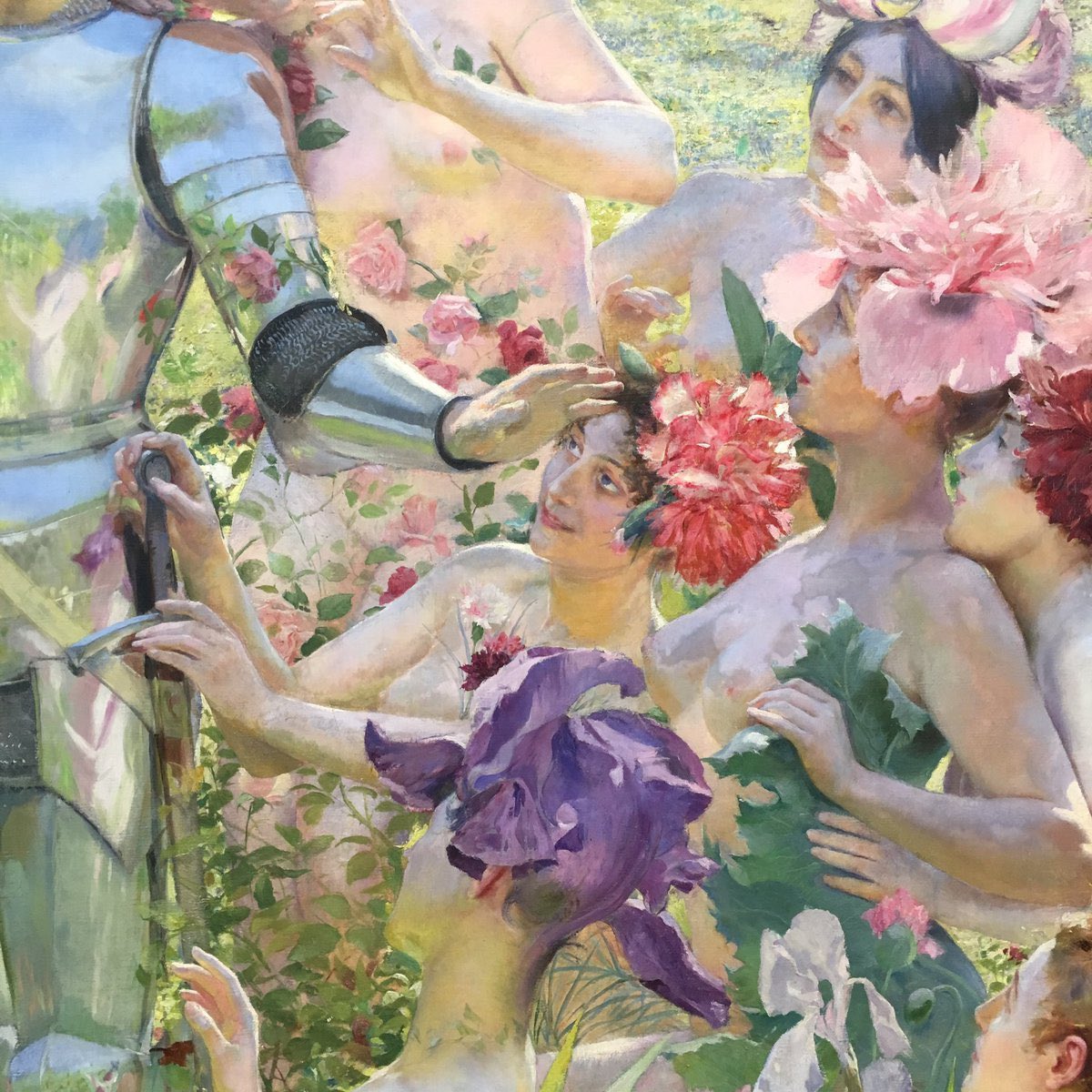 AcademiaAesthe1's tweet image. The Knight of the Flowers, 1894, by Georges Rochegrosse