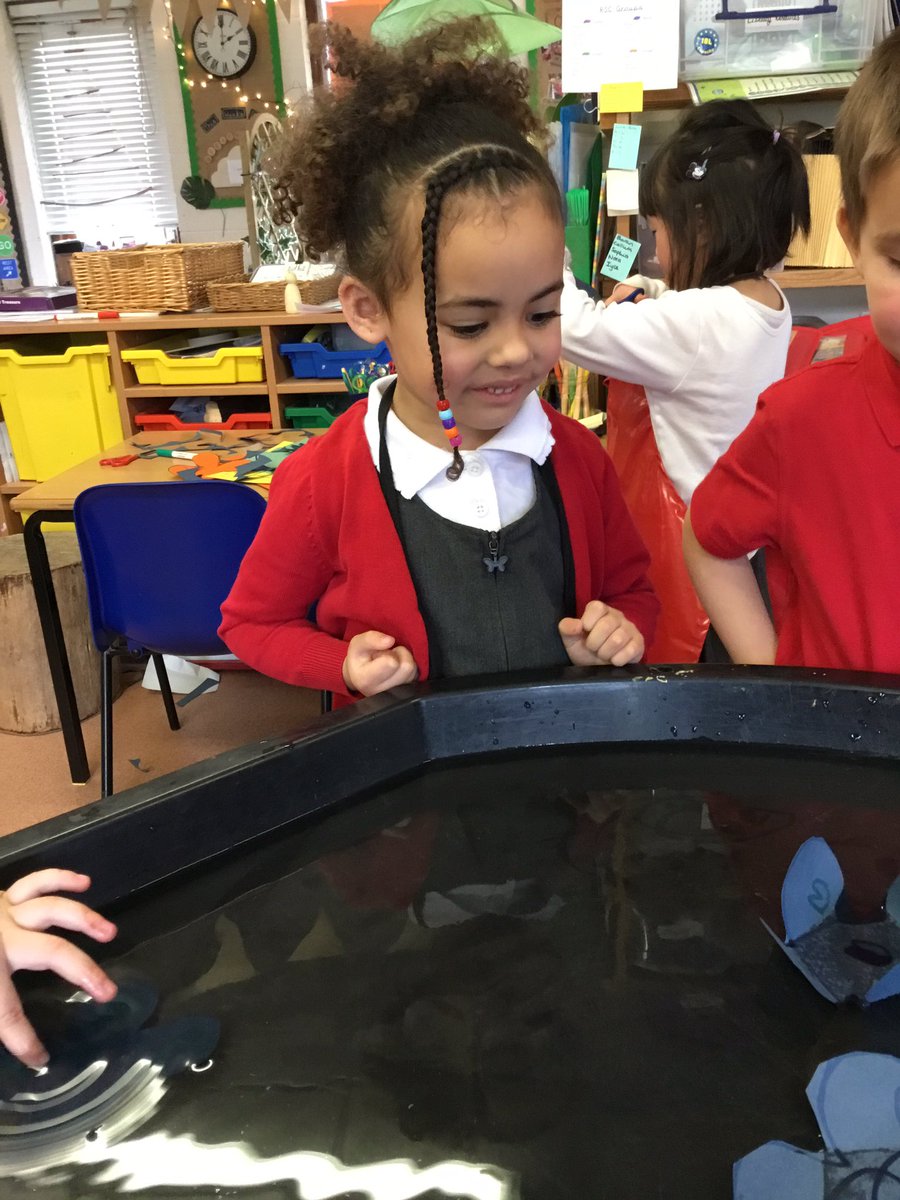 TJPrimary's tweet photo. For Science Week Reception created hidden messages on paper flowers. We then floated the paper flowers on water. It was very exciting to watch our flowers open to reveal our pictures inside. We experimented with different types of paper to see which worked the best. #TJReception https://t.co/ONd21wjjgy