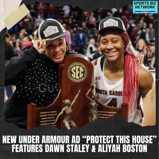SportsBizTeam's tweet image. New @UnderArmour campaign brings back “Protect this House” 🔥

Features @dawnstaley @aa_boston @Kelseyplum10 @BrysonTucker3_ @StephenCurry30 🏀

We’re hype ‼️👇