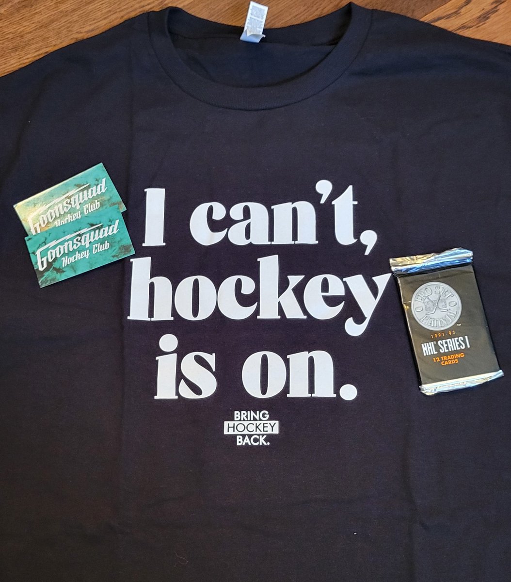 Got my latest <a href="/BringHockeyBack/">Bring Hockey Back</a> shirt today!