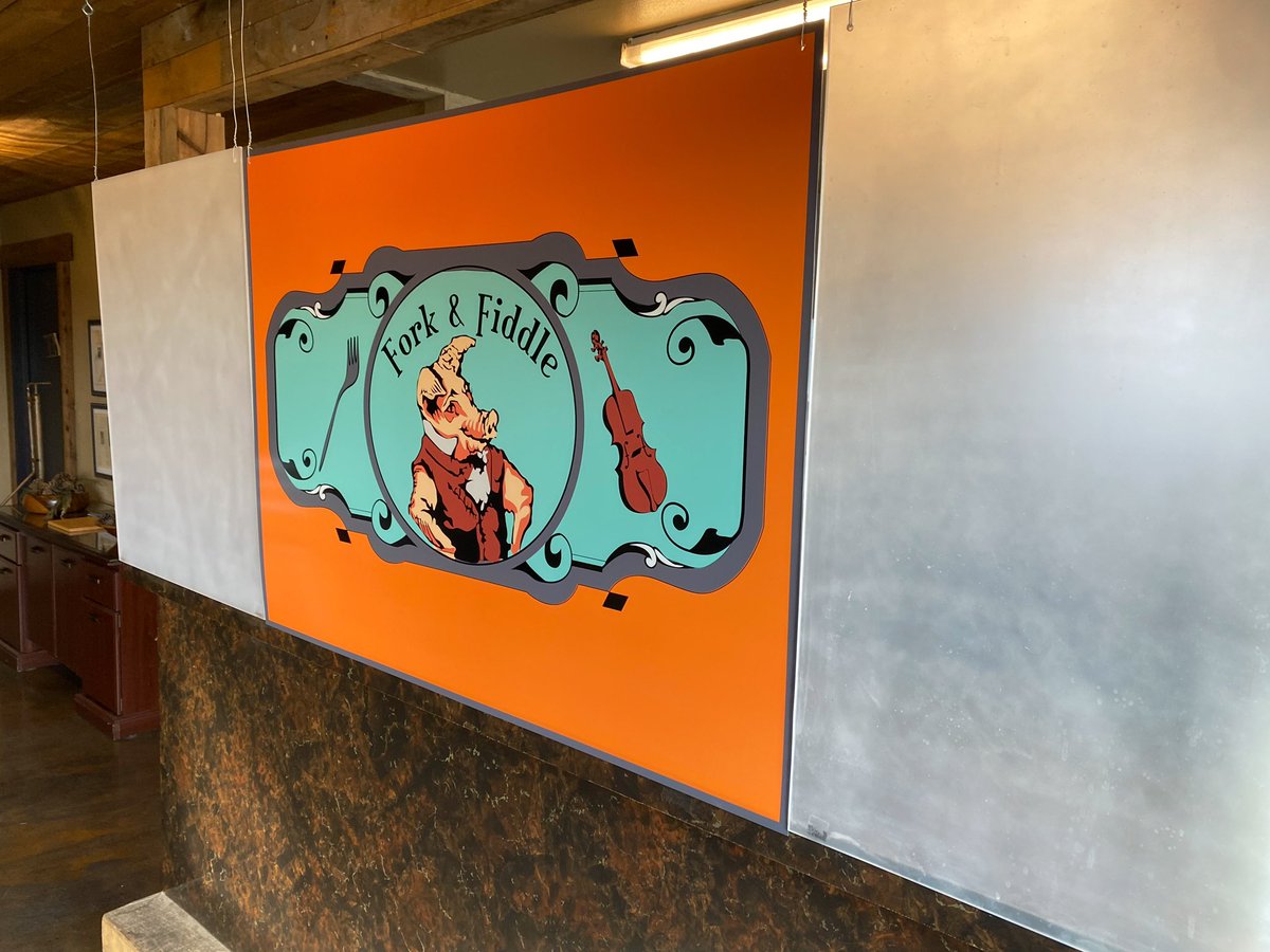 Fork_and_Fiddle's tweet image. Signage is up as we prepare to TAKEOVER the kitchen at Edwin Coe Spirits! The food truck will hit the streets this season, AND you can get your Fiddler Fix ALL YEAR at Edwin Coe! Two locations, same Lowcountry goodness. #forkandfiddle #kitchentakeover #followthatbigorangetrailer