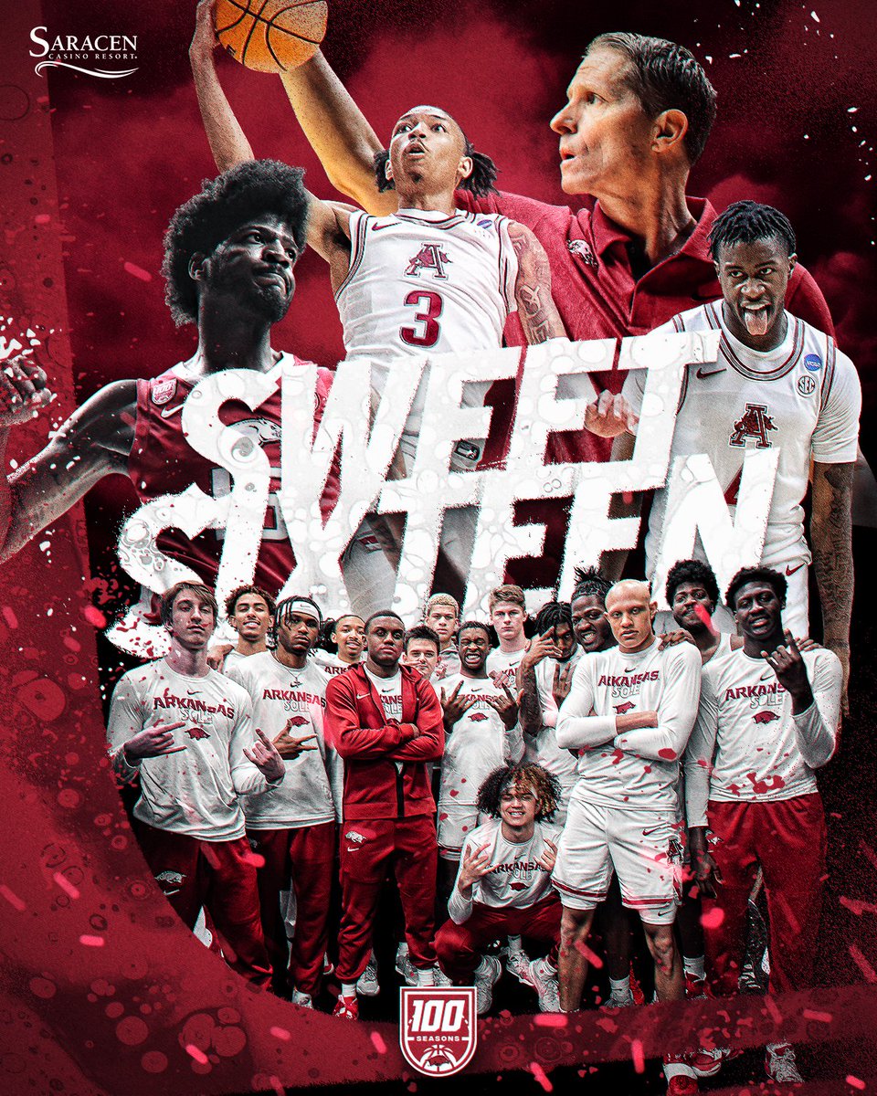 RazorbackMBB's tweet image. 1 of 352 D1 basketball teams
1 of 16 left dancing
1 of 4 to do it the last three years