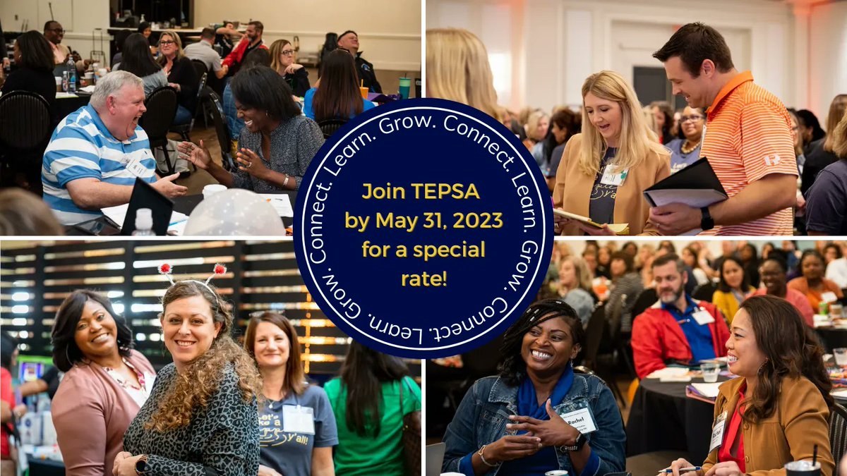 Are you a PreK-8th grade leader??
Have you been thinking about joining TEPSA but haven't yet committed??

If you join by May 31st with our Spring Membership Promo, your membership is good until 2024!!

Get more info here: bit.ly/3msqBFQ 

#WeLeadTX #TXed