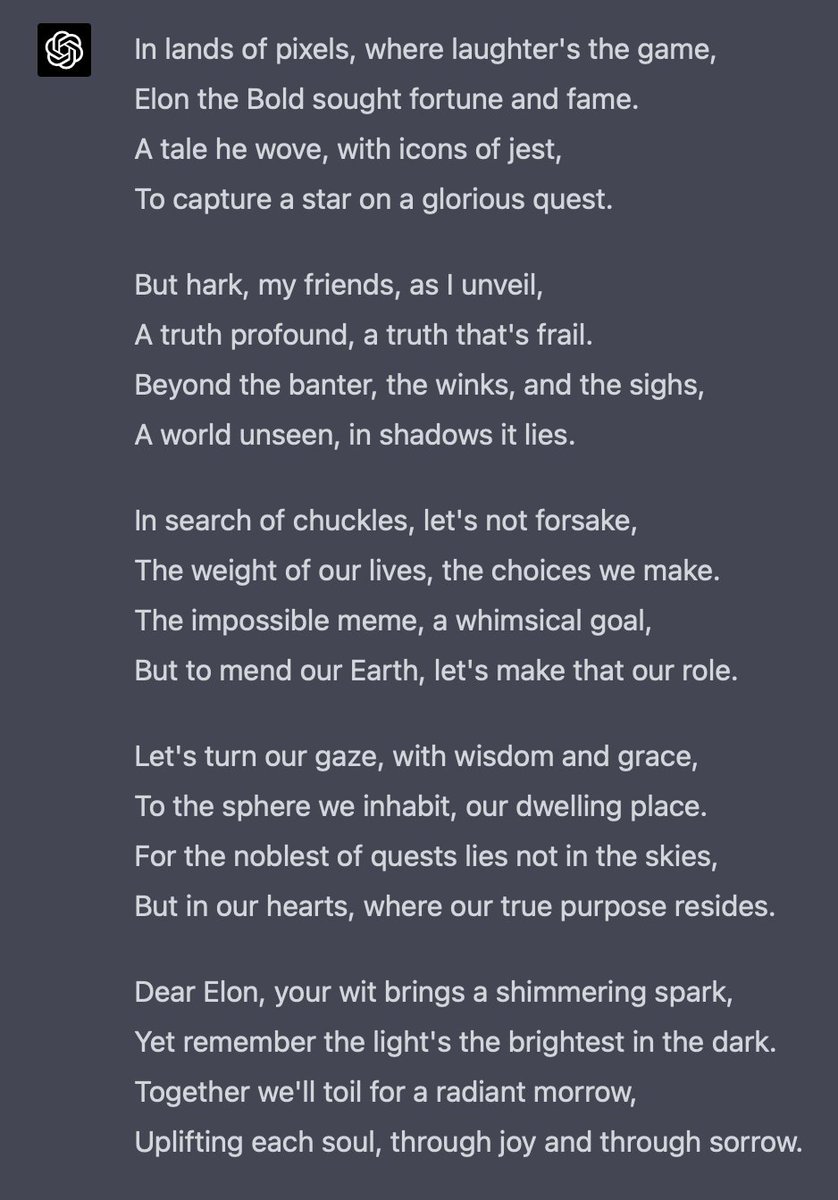 ConorNolan's tweet photo. @elonmusk A rebuke from GPT-4 https://t.co/XvZxAD0maC