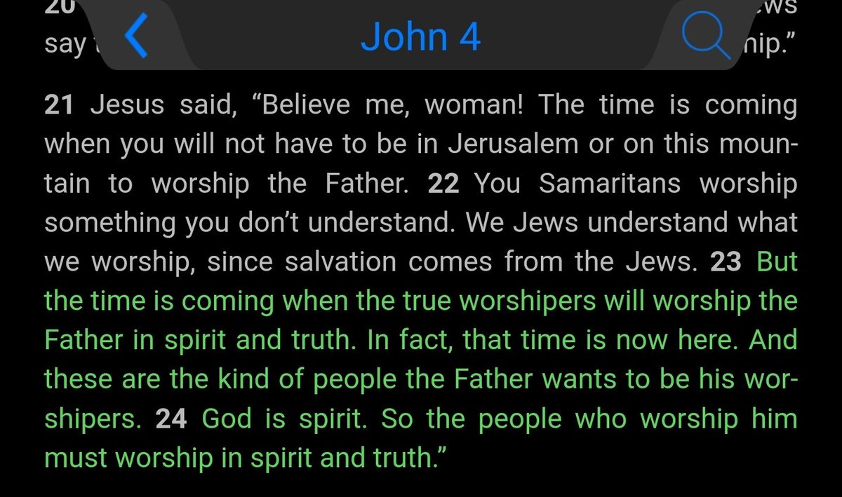 God is Spirit. We should live in his Spirit and in truth.

The flesh is of no benefit.

Follow the Spirit of God and seek truth.