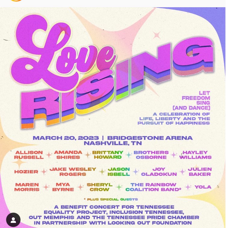 Very proud of my sister Elizabeth Pupo-Walker who will be playing tonight at the #LoveRising concert in #Nashville with Allison Russell, and she'll also play with the House Band #LetFreedomSing #YallMeansAll Thx to Allison and to @JasonIsbell for your voices!