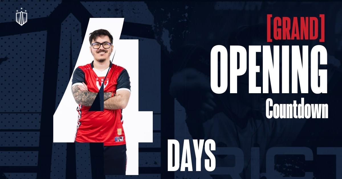 Let the countdown BEGIN! Four more day until the Grand Opening of District E Powered by Ticketmaster!! Stay tuned for updates and events coming soon. 🙌 

#esports #gaming #DistrictEDC #ProtecttheDistrict