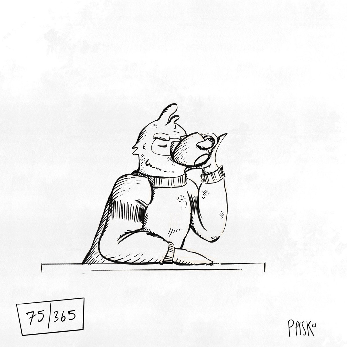 Doodle #075. We’re back at it and counting correctly again. I’m gonna need some coffee ☕️