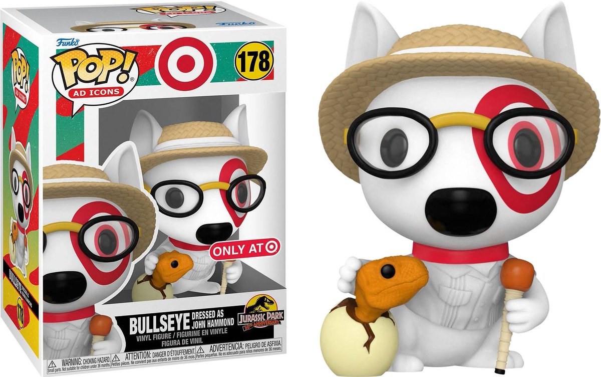 PopPriceGuide's tweet photo. Bullseye dressed as John Hammond, because...life/Funko finds a way?
See it here - https://t.co/dgZitTN31G
#funko #funkopop #funkopops #target #targetexclusive #bullseye #targetbullseye #jurassicpark #johnhammond https://t.co/o63byfGKg8