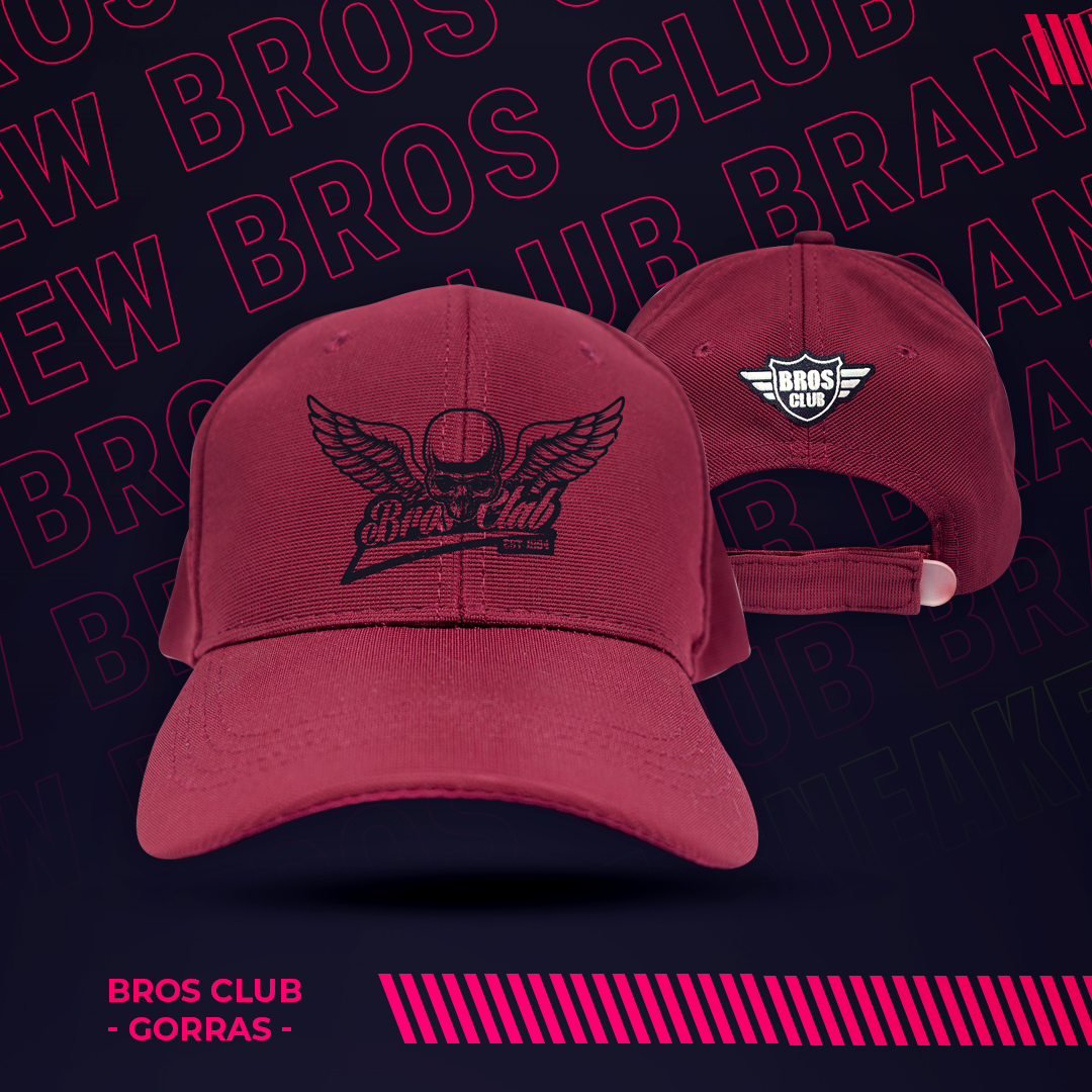 BrosClub3's tweet photo. ¡NUEVO! Gorra vino logo Bros Club alas 💀
Compra en nuestra tienda en línea 🛒 https://t.co/8YD8w6lqfr