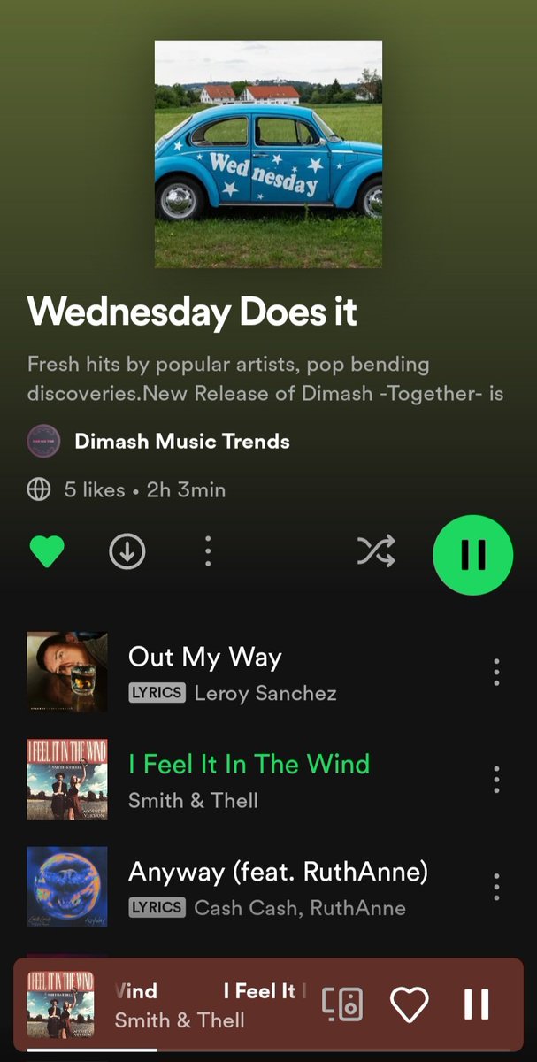 Listening to 
@DimashTrends playlist,actually I'm on my 2nd round of it,so good🤗  It's a must add to your library😉👍.
#EveryPlaylistCounts
#DearsSharePlaylists
#DimashOnSpotify
@dimash_official
#TogetherByDimashIsComing 
@DimashifyDQ
Click here⬇️to play
open.spotify.com/playlist/3L7LI…