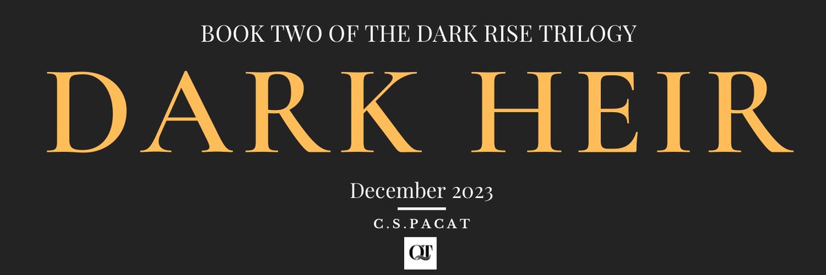 TITLE REVEAL! Will, James, Violet &amp; Cyprian will return this December in DARK HEIR, the second book of the #DarkRise trilogy. Stay tuned for more reveals in the coming weeks, including the gorgeous COVER!

PREORDER NOW: loom.ly/_1W9paA