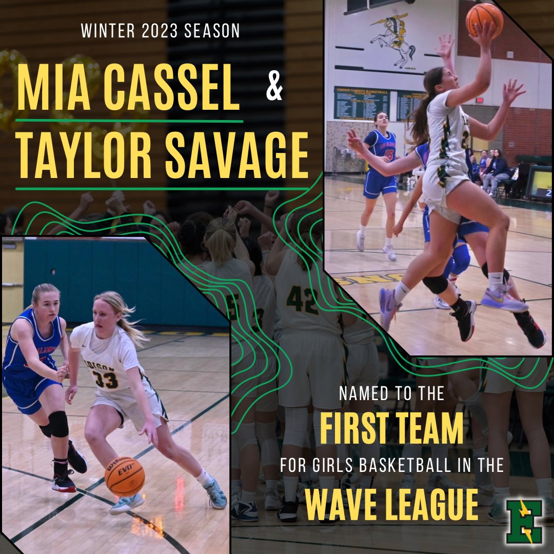 EdisonGbb's tweet photo. A huge congrats to Mia Cassel (junior) and Taylor Savage (freshman) on their selection to the first team for the Wave League🏀and Moxy Freshwater (senior) with an honorable mention!!⚡️👏🏼@EdisonSportsNet @EdisonChargers @OCSportsZone @ocvarsityguy @ocvarsity @richboyce4 @HBUHSD https://t.co/wY9WOcwxL3