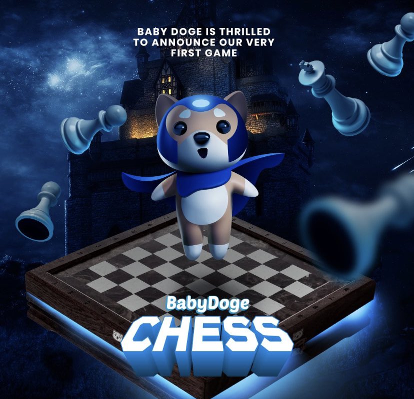 The first game to play with #BabyDoge will be a classic game of chess ! 

Play to head Vs other baby doges and have the opportunity to win baby doge !

PS: It’s in its final stages of development and testing before going live 🥳