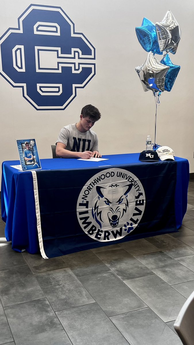 Adam_Wandzel's tweet photo. Absolutely blessed to be able to sign to @Northwood_BSB today.  I’d like to thank God, my Family, my coaches, and anyone who has helped me progress.  Very excited for this next chapter of my life! Go Timbies!! https://t.co/SOYjqEdSuz