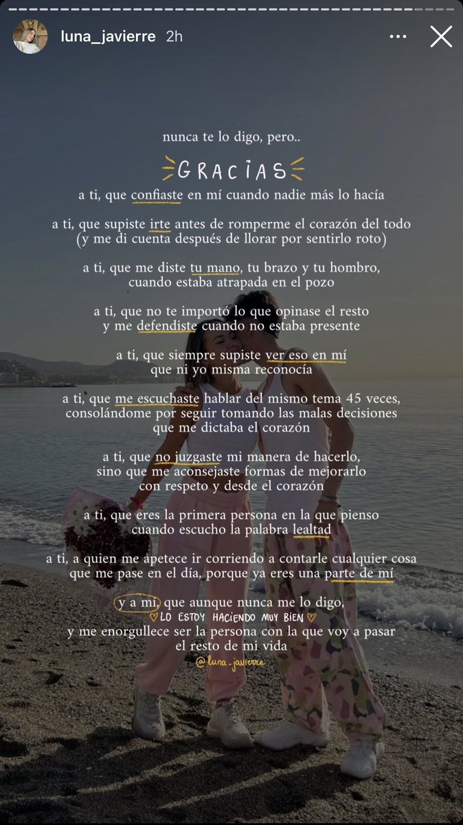 nunca te lo digo, pero debería decírtelo más