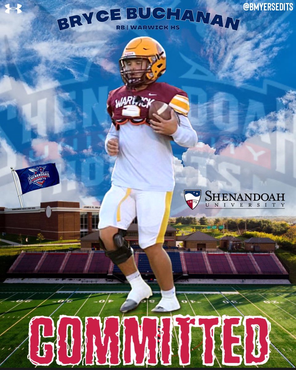 BryceBuchanan12's tweet photo. I’m excited and blessed to announce that i will be taking my education and athletic ability to Shenandoah #GoHornets❤️💙 1000% Commited
@Warwick_Raiders @coach_1906 @HBBauserman https://t.co/D28XKwdtCO