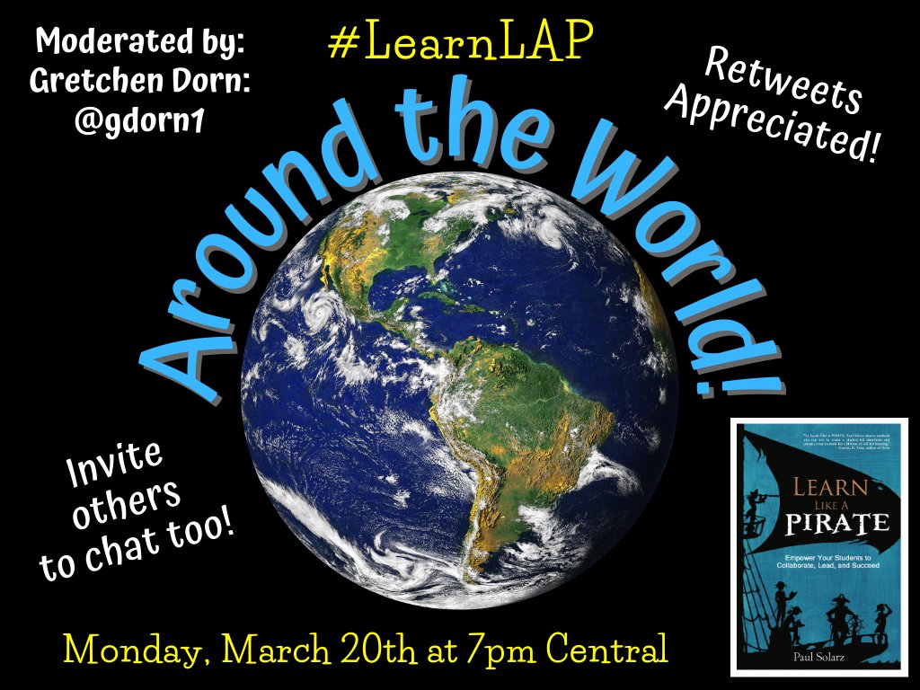 Please join @gdorn1 IN 15 MINUTES (7pm Central) for #LearnLAP!

#3rdchat #4ocf #4thchat #5thchat #6thchat #7thchat #caedchat #colchat #cpchat #edchat #edChatRI #edtech #edtechchat #education #educoach #ELAchat #engagechat #formativechat #FREEPD #iaedchat #INeLearn #JoyfulLeaders