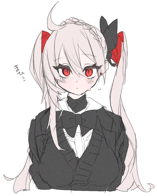 過去絵遡って見つけた女子高生まひが可愛かったので朝落書きした 