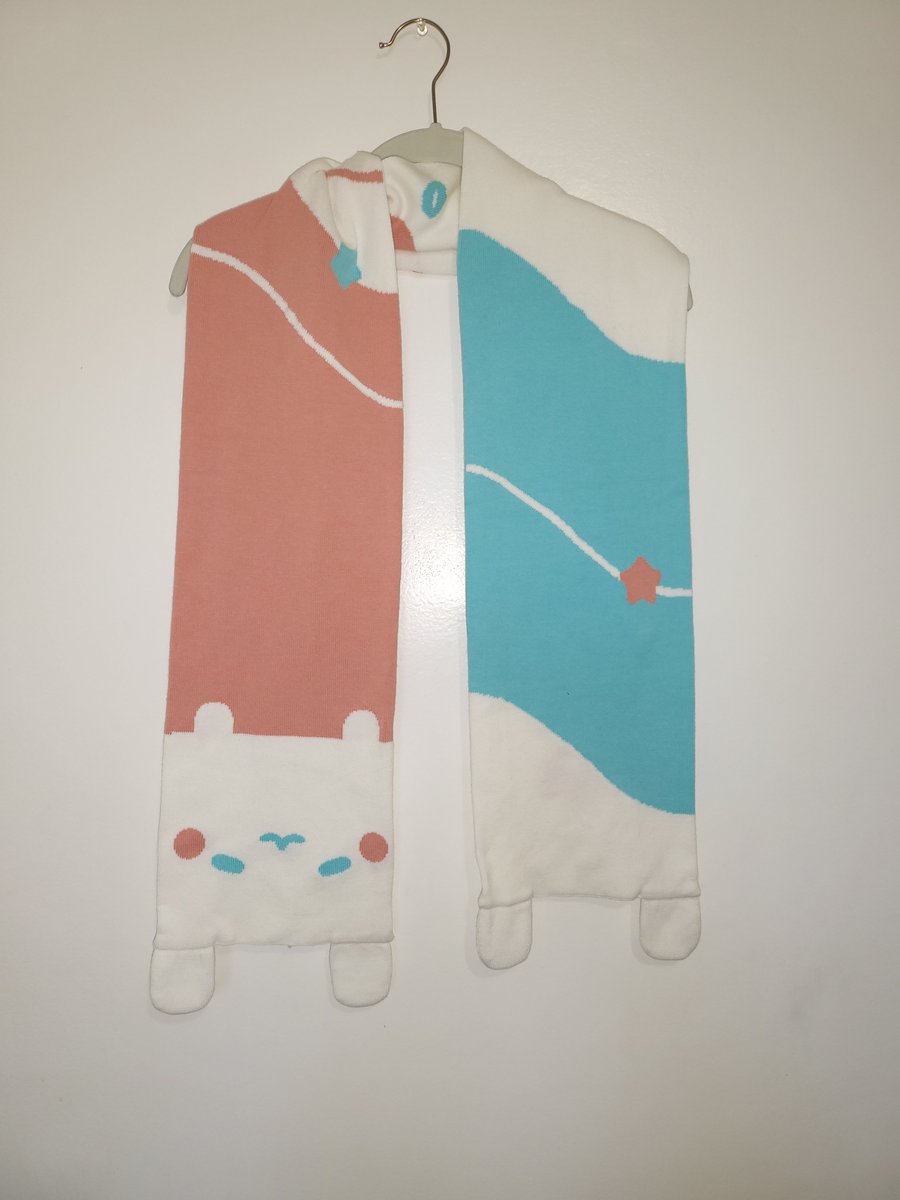 quiescentsnow's tweet photo. Scarf samples came in c: Planning to make them 100% cotton. I think I will have to try different colors for the bunny though https://t.co/RJFt3z3nBH