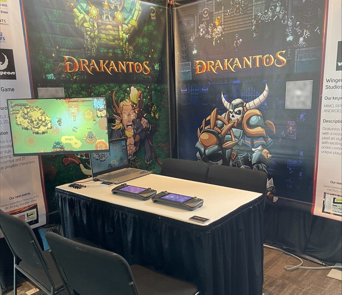 PlayDrakantos's tweet image. All set up to #gameconnection!🎉 

#indiegame #pixelart #gamedev