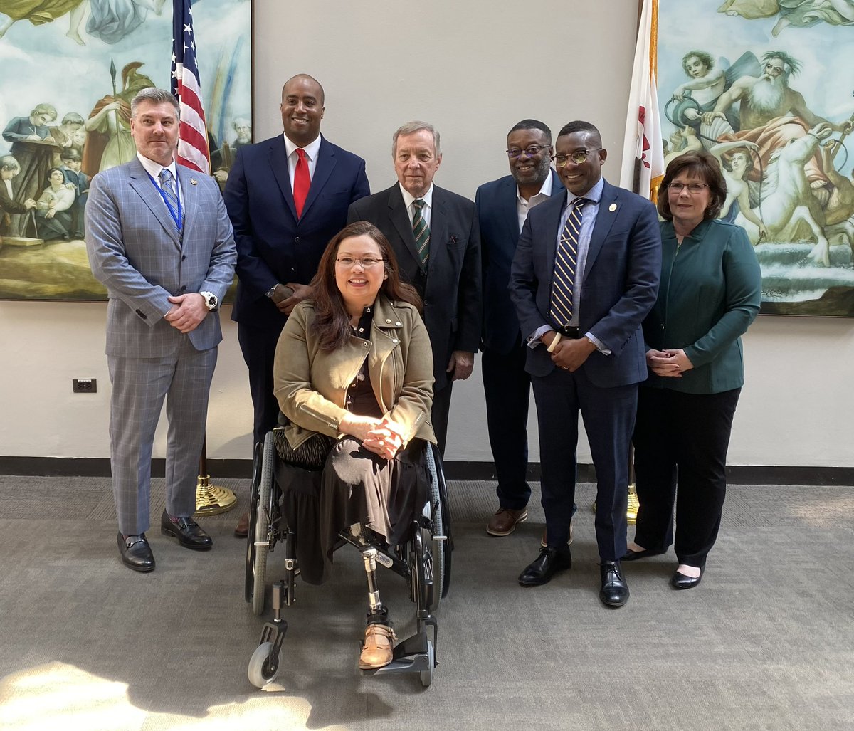Harold_CEDA's tweet photo. What an amazing session with Senators Tammy Duckworth and Dick Durbin on Capital Hill in Washington D.C. https://t.co/59X8s45xtU