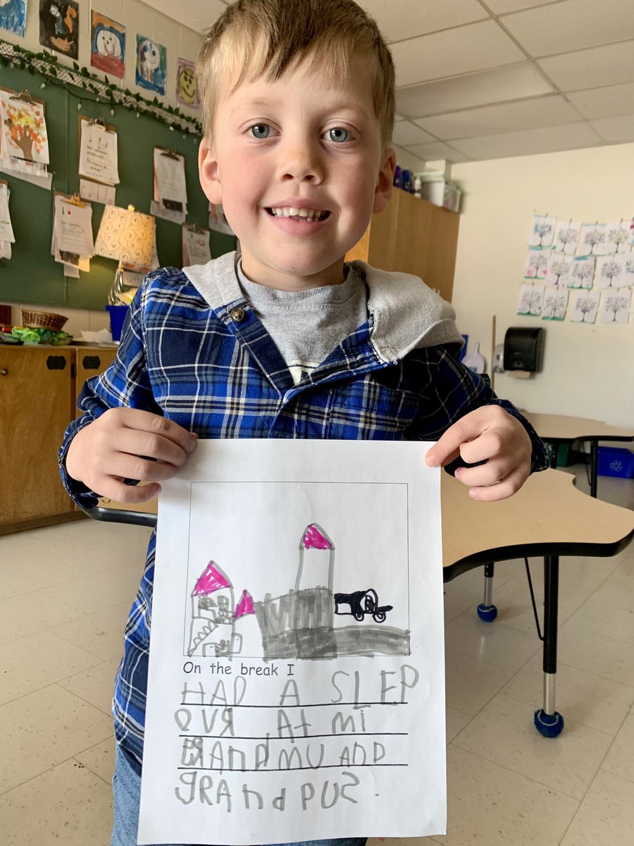 Today’s community circle led to some fantastic writing in Kinderland! 📝