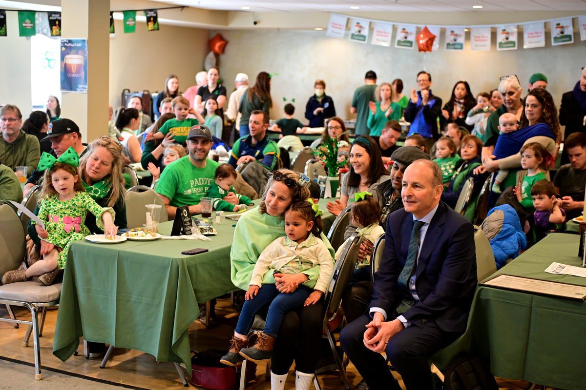 IrishCultureBos's tweet photo. We were delighted to welcome @MichealMartinTD to the ICC on to experience the best of the #BostonIrishCommunity! We’re honored to be supported by the #emigrantsupportprogramme and were delighted to showcase our work in #promotingandpreserving Irish Culture here in Boston! https://t.co/pAUp5xKAno