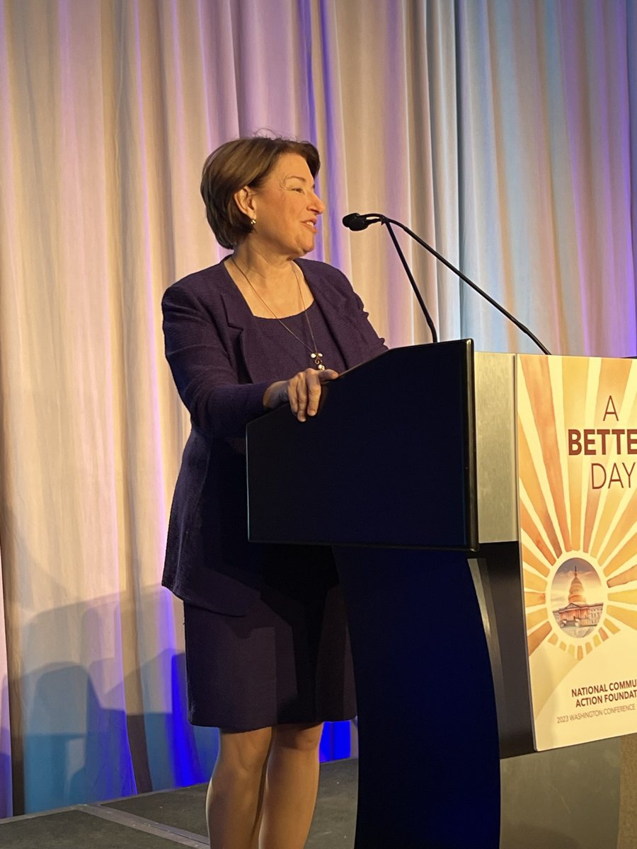 Harold_CEDA's tweet photo. U. S. Senator Amy Klobuchar addressing us at our National Community Action Foundation Conference. It was great to interact and be greeted by her. https://t.co/OjwQ39oQqp