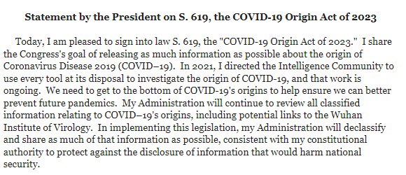 What this means is, we will do everything we can to make China solely responsible for C19 to cover up USA involvement. If you haven’t figured it out yet, that’s where this is headed. https://t.co/ntDHiS49ag